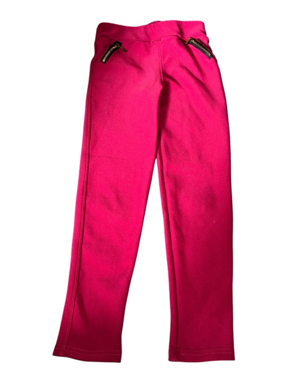 Shosho Women's Magenta Zip Detail Leggings
